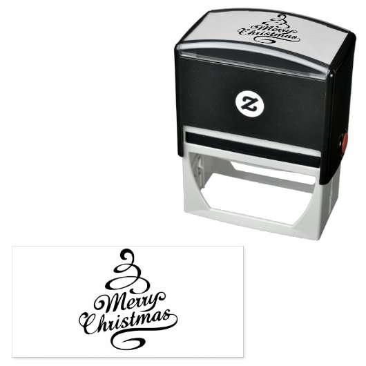 Frohe Weihnachts Winterferien Bäume Permastempel (Beispiel)