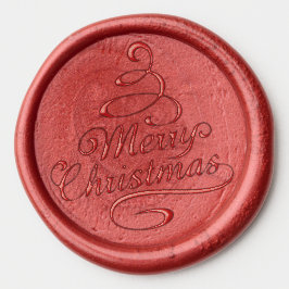 Frohe Weihnachts Winterferien Bäume Wachssiegel Selbstklebend