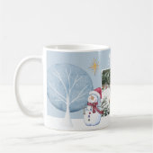 Frohe Weihnachts-WinterIllustration zwei Fotos Kaffeetasse (Links)