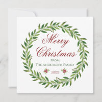 Frohe Weihnachts-Winterkranz-Familie