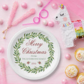 Frohe Weihnachts-Winterkranz-Familie Pappteller (Party)