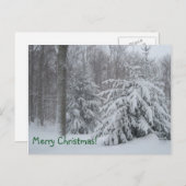 Frohe Weihnachts-Winterlandschaft Feiertagspostkarte (Vorne/Hinten)