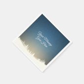 Frohe Weihnachts-Winterschnee-Szene Personalisiert Serviette (Ecke)