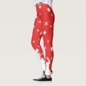 Frohe Weihnachts-Winterschneeflocken Leggings (Links)