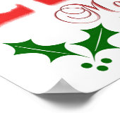 Frohe Weihnachts-Winterschneeflocken Poster (Ecke)