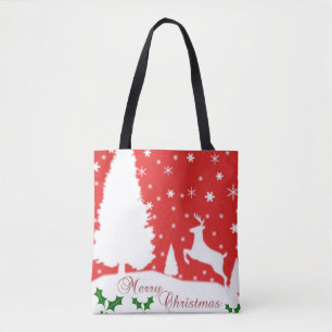 Frohe Weihnachts-Winterschneeflocken Tasche