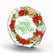 Frohe Weihnachts-Winterurlaub Kraut Foto Block (Rechts)