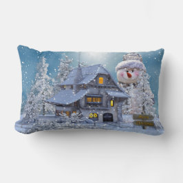 Frohe Weihnachts-Winterwunderland Lendenkissen