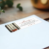 Frohe Weihnachts-Woodland Winter Forest Fox-Adress