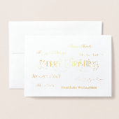 Frohe Weihnachts Word Cloud Foil Grußkarte Folienkarte (Vorderseite mit Umschlag)