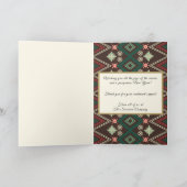 Frohe Weihnachts-Wraath-Business-Logo-Grußkarte Karte (Innenseite)