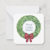 Frohe Weihnachts-Wraath-Client-Wertschätzung Logo Mitteilungskarte (Vorderseite)