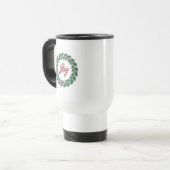 Frohe Weihnachts-Wraath-Design: Freude Reisebecher (Vorderseite Links)