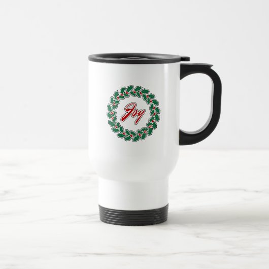 Frohe Weihnachts-Wraath-Design: Freude Reisebecher (Rechts)
