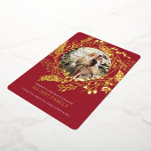 Frohe Weihnachts-Wraath-Fotokarte Folien Feiertagskarte (Gedreht)