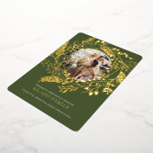 Frohe Weihnachts-Wraath-Fotokarte Folien Feiertagskarte (Gedreht)