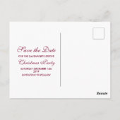 Frohe Weihnachts-Wrapped Presents Save the Date Postkarte (Rückseite)