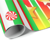 Frohe Weihnachts Wrapping Paper Elf Snowman Geschenkpapier (Rolleneckpunkt)