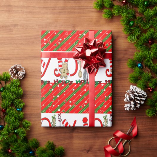 Frohe Weihnachts Wrapping Paper Ginger Geschenkpapier (Feiertagsgeschenk)