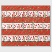 Frohe Weihnachts Wrapping Paper Ginger Geschenkpapier (Flach)