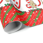 Frohe Weihnachts Wrapping Paper Ginger Geschenkpapier (Rolleneckpunkt)