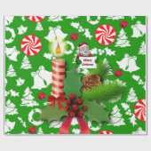 Frohe Weihnachts-Wrapping Paper Grünbuch Geschenkpapier (Flach)