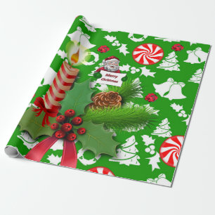 Frohe Weihnachts-Wrapping Paper Grünbuch Geschenkpapier
