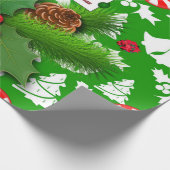 Frohe Weihnachts-Wrapping Paper Grünbuch Geschenkpapier (Ecke)