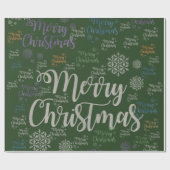Frohe Weihnachts-Wrapping Paper Grünbuch Geschenkpapier (Flach)
