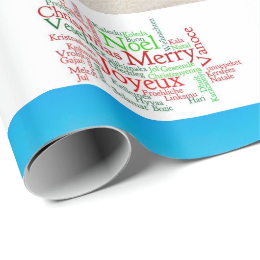 Frohe Weihnachts Wrapping Paper Snowman Geschenkpapier (Rolleneckpunkt)