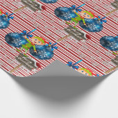 Frohe Weihnachts Wrapping Paper Snowman Geschenkpapier (Ecke)
