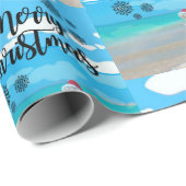 Frohe Weihnachts Wrapping Paper Snowman Geschenkpapier (Rolleneckpunkt)