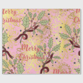 Frohe Weihnachts-Wrapping Papier Geschenkpapier (Flach)