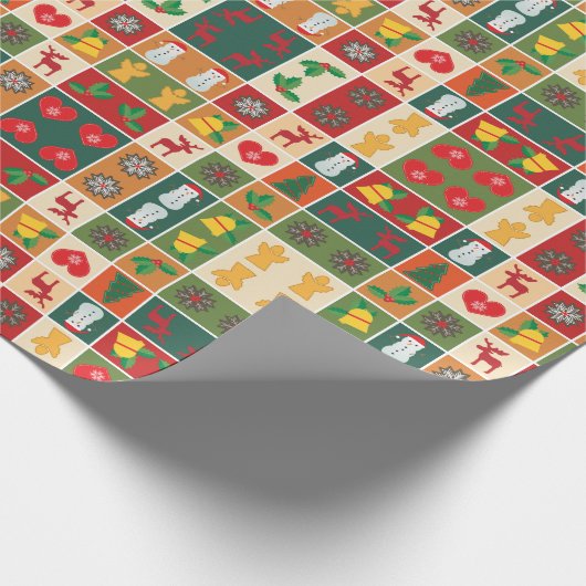 Frohe Weihnachts-Wrapping Papier Geschenkpapier (Ecke)