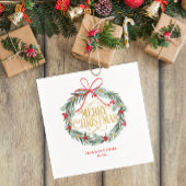 Frohe Weihnachts-Wreath-Feier Napkins Serviette