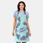 Frohe Weihnachts-Wreath Jewel Tones Schürze (Getragen)