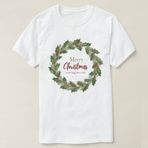Frohe Weihnachts-Wreath-T - Shirt
