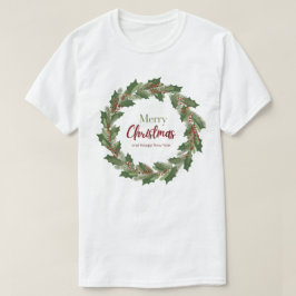Frohe Weihnachts-Wreath-T - Shirt