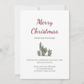 Frohe Weihnachts-Wüste Kaktus Neue Zuhause Moving Ankündigung (Vorderseite)