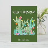 Frohe Weihnachts-Wüste Südwesten Feiertagskarte (Stehend Vorderseite)