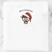 Frohe Weihnachts-Wut Ovaler Aufkleber (Tasche)