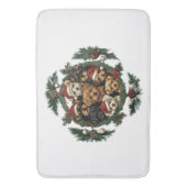 Frohe Weihnachts Yorkshire Terrier Dogs Badematte (Vorderseite Vertikal)