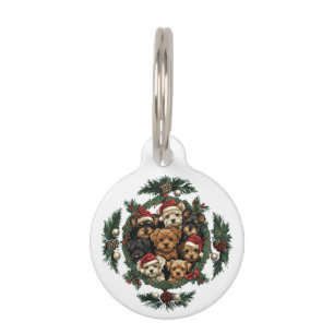 Frohe Weihnachts Yorkshire Terrier Dogs Haustiermarke