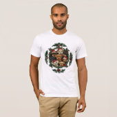 Frohe Weihnachts Yorkshire Terrier Dogs T-Shirt (Vorne ganz)