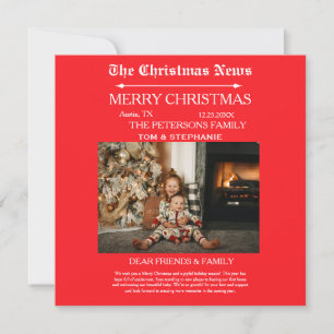 Frohe Weihnachts-Zeitungs-Foto Feiertagskarte