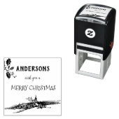 Frohe Weihnachts Ziermyrtenfamilie Permastempel (Beispiel)