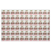 Frohe Weihnachts Zucker Pudding Holly Blätter Stoff (Fat Quarter (45,7 x 55,9 cm))
