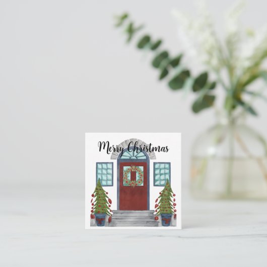 Frohe Weihnachts-Zuhause-Abschlusskarte Begleitkarte (Stehend Vorderseite)