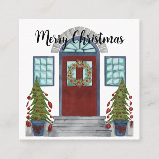 Frohe Weihnachts-Zuhause-Abschlusskarte Begleitkarte (Vorderseite)