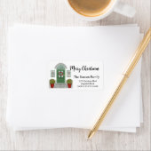 Frohe Weihnachts-Zuhause Adressaufkleber (Insitu)